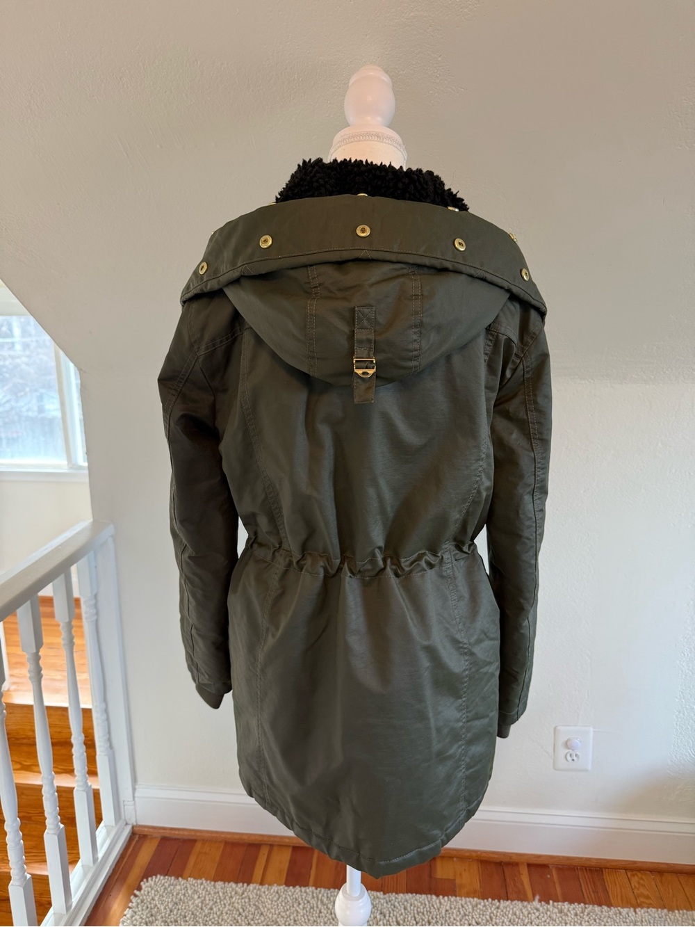 J. Crew Olive Green Perfect Winter Parka Size Medium - Picture 3 of 12